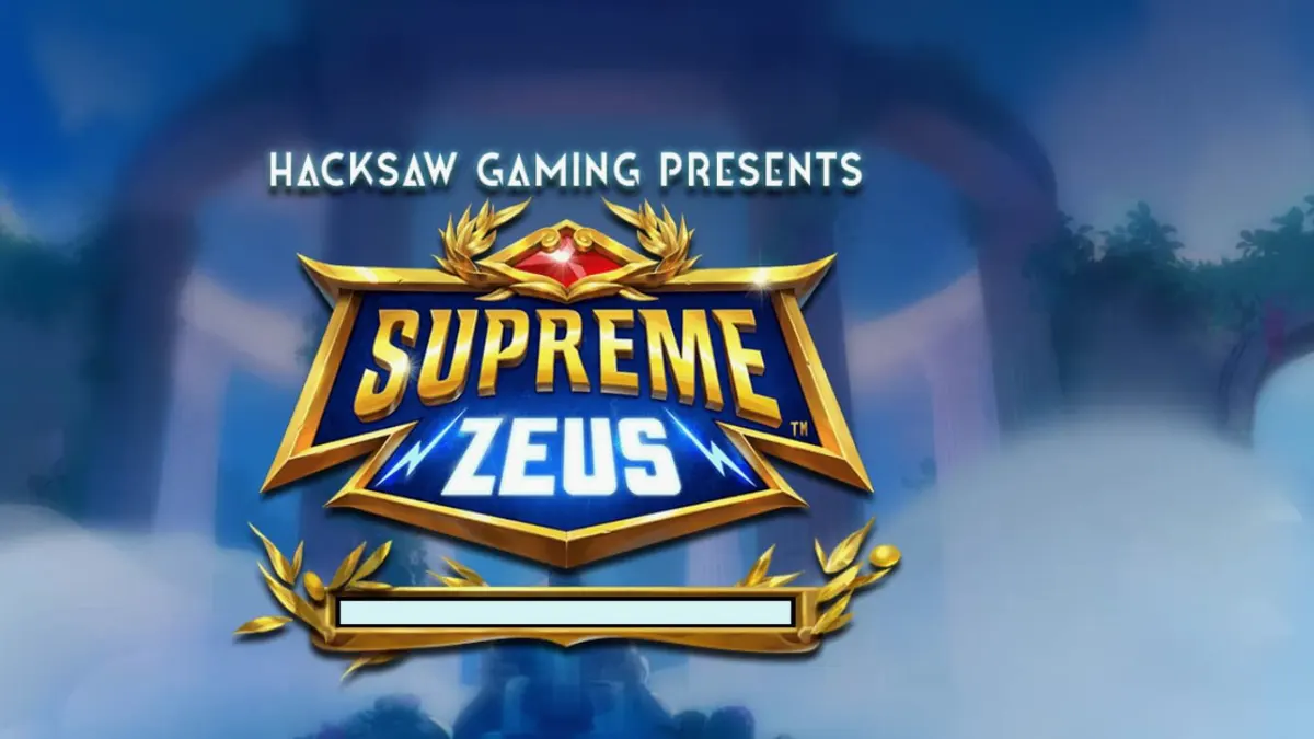 Tela do jogo de slot Supreme Zeus com tema mitológico grego e raios